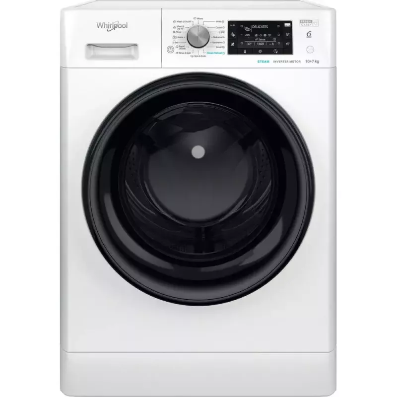Whirlpool FFWDD1076258B Waschtrockner Freistehend Frontlader Weiß