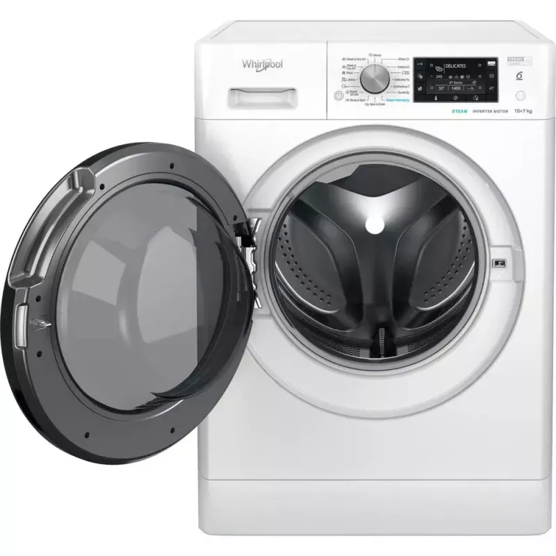 Whirlpool FFWDD1076258B Waschtrockner Freistehend Frontlader Weiß