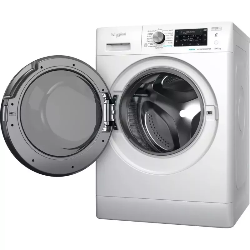 Whirlpool FFWDD1076258B Waschtrockner Freistehend Frontlader Weiß