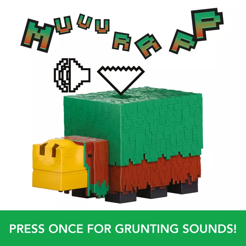 Mattel Minecraft HXM85 Schnüffler Actionfigur 8 cm mit Spielgeräuschen