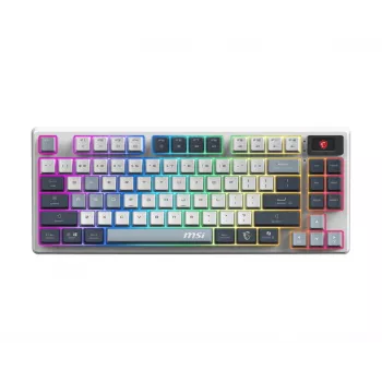 Mechanische Tenkeyless-Gaming-Tastatur MSI FORGE GK600 TKL Wireless USB + Bluetooth QWERTY UK English RGB Blau/Weiß