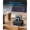 ICY BOX IB-1233CL-CR 2-Bay 2,5/3,5 Zoll SSD/HDD Docking- und Klonstation, CF/SD-Kartenleser, USB-A-Hub, USB 3.2 Gen 1, Schwarz