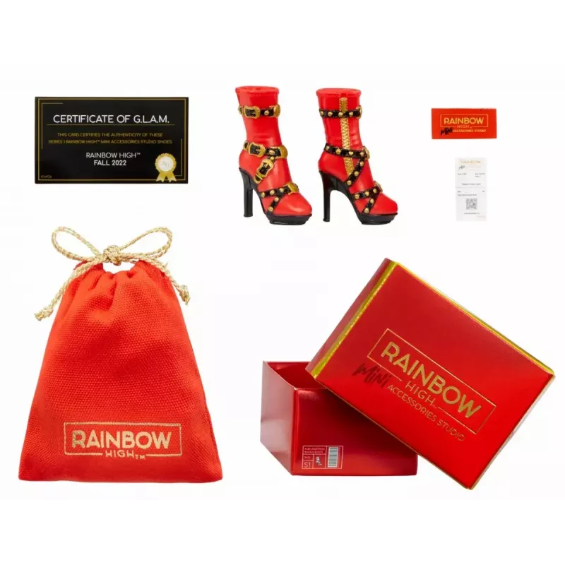 Display-Pack Mga Accessories Rainbow High Shoes, 27-teilig – verschiedene Puppenschuh-Zubehörteile