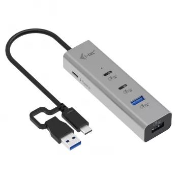i-tec Metal Universal Charging HUB 2xUSB-C + 2x USB-A Port + Power Delivery 85W