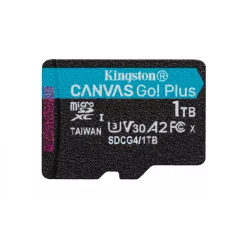 Kingston Technology 1TB microSDXC Canvas Go Plus Gen4 200R A2 U3 Einzelpackung ohne Adapter