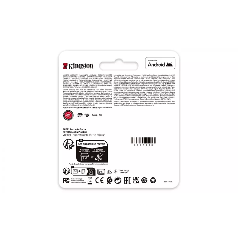 Kingston Technology 1TB microSDXC Canvas Go Plus Gen4 200R A2 U3 Einzelpackung ohne Adapter