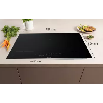 Gorenje Induktionskochfeld GI8432BSCWF, Schwarz, Einbau, 60 cm, Zonen-Induktionskochfeld, Glaskeramik, 4 Zone(n)
