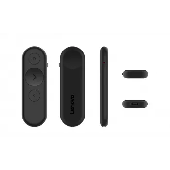 Lenovo tragbare wiederaufladbare Präsentationsfernbedienung, Bluetooth, Schwarz