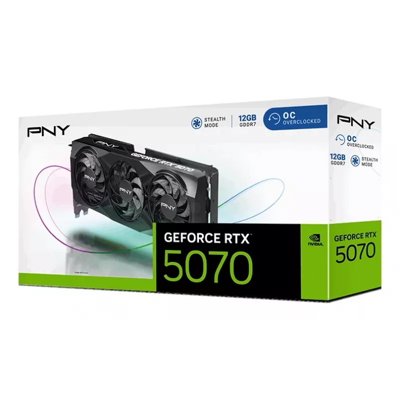 PNY GeForce RTX 5070 12GB Triple Fan Grafikkarte, 12 GB GDDR7