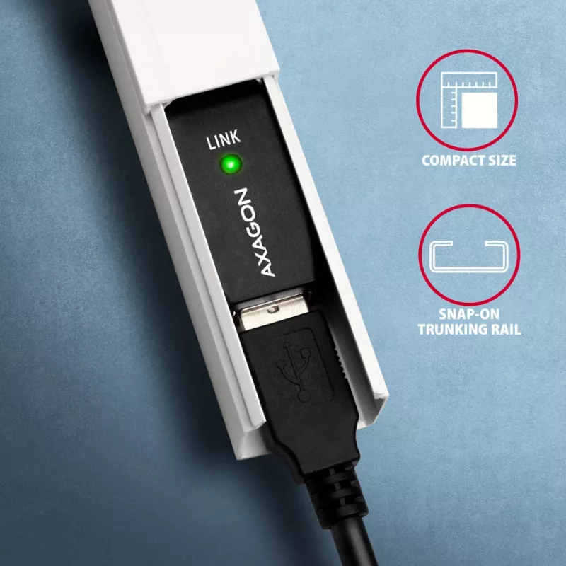 Axagon ADR-207 USB-Verlängerungskabel 7,5 m USB 2.0 Schwarz