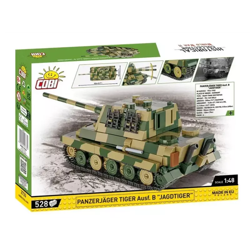 COBI 2733 Historical Collection Panzerjäger Tiger Ausf. B Jagdtiger Konstruktionsspielzeug, 528 Teile, 1:48