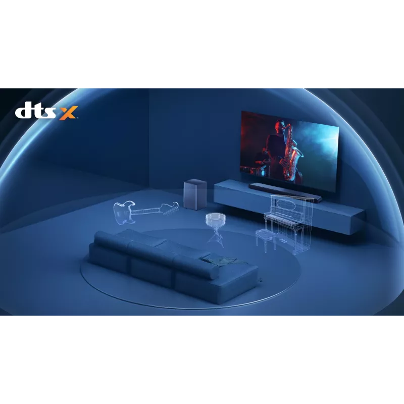 TCL S S55H Class 2.1-Kanal Soundbar mit Dolby Atmos, kabellosem Subwoofer und Bluetooth-Musikstreaming