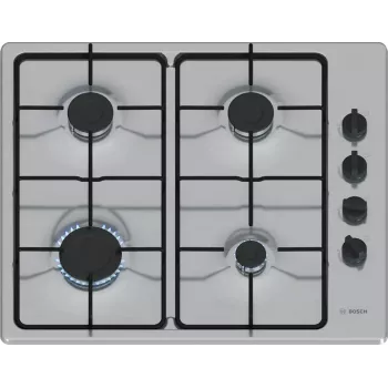 Bosch Serie 2 PBP6B5K80 hob Stainless steel Built-in 60 cm Gas 4 zone(s)
