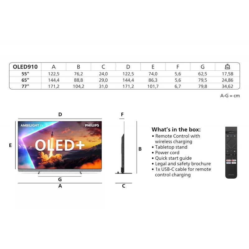 Fernseher Philips 65OLED910/12 65 Zoll 4K Ultra HD OLED 3840 x 2160