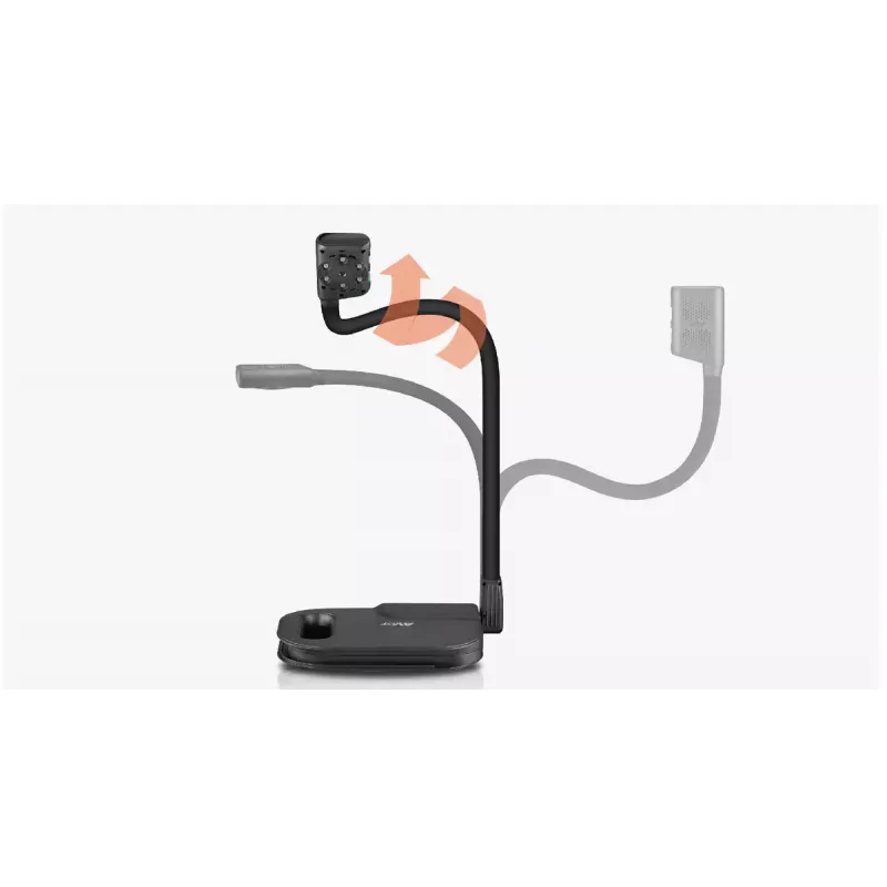AVer AVerVision U50+ Dokumentenkamera, 8 MP CMOS, 1080p, 60 fps, 16x Digitalzoom, USB 2.0, Schwarz