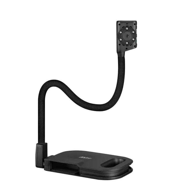 AVer AVerVision U50+ Dokumentenkamera, 8 MP CMOS, 1080p, 60 fps, 16x Digitalzoom, USB 2.0, Schwarz