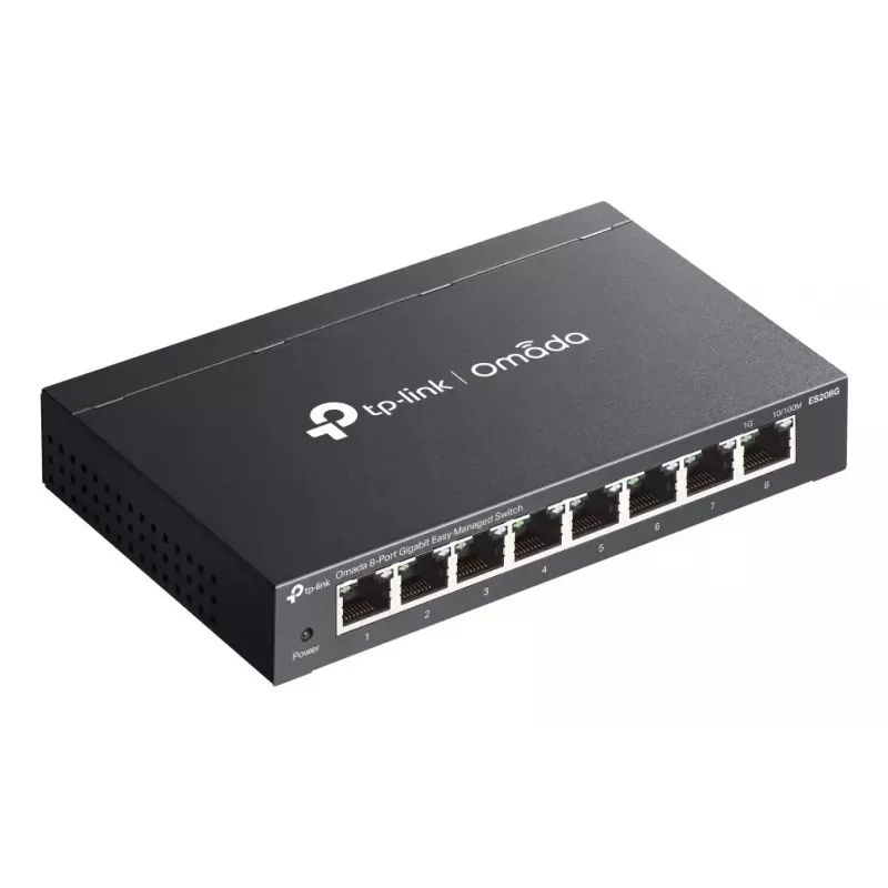 TP-Link Omada ES208G Netzwerk-Switch Managed L2 Gigabit Ethernet (10/100/1000) Schwarz