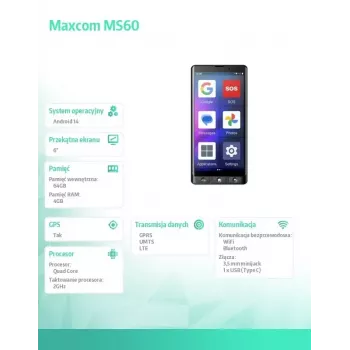 Smartphone MAXCOM MS601 4G 6,0 Zoll 32 GB Schwarz