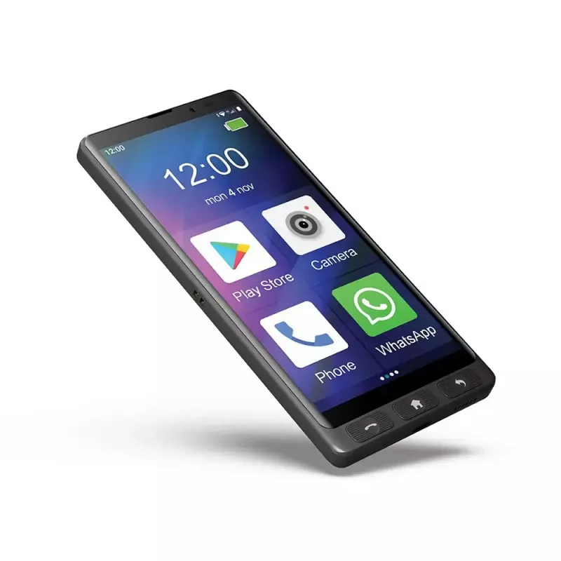 MAXCOM MS601 4G Smartphone für Senioren, 6 Zoll, 4GB/64GB, Android 14, Schwarz