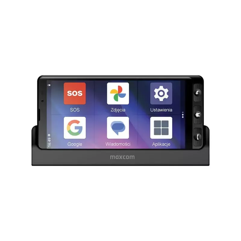 MAXCOM MS601 4G Smartphone für Senioren, 6 Zoll, 4GB/64GB, Android 14, Schwarz