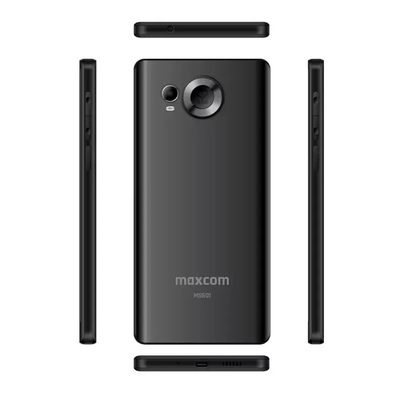MAXCOM MS601 4G Smartphone für Senioren, 6 Zoll, 4GB/64GB, Android 14, Schwarz