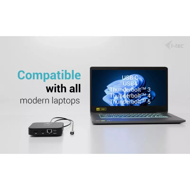 i-tec USB-C Dual-HDMI-Adapter C31DUALHDMIDPD100 – Dual-HDMI 4K@60Hz, USB-C Power Delivery 100 W