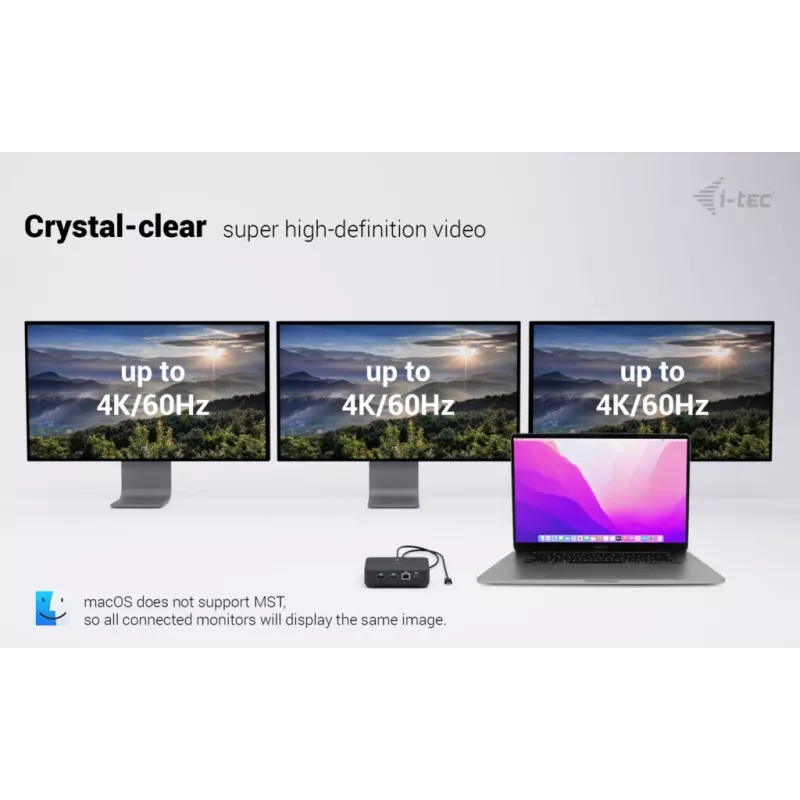 i-tec USB-C DP Dual HDMI Dockingstation, 100 W Power Delivery