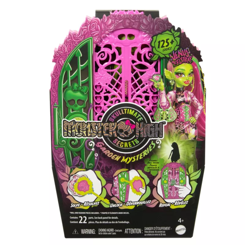 Monster High Skulltimate Secrets Garden Mysteries Spielset, Venus McFlytrap Puppe mit über 19 Überraschungen