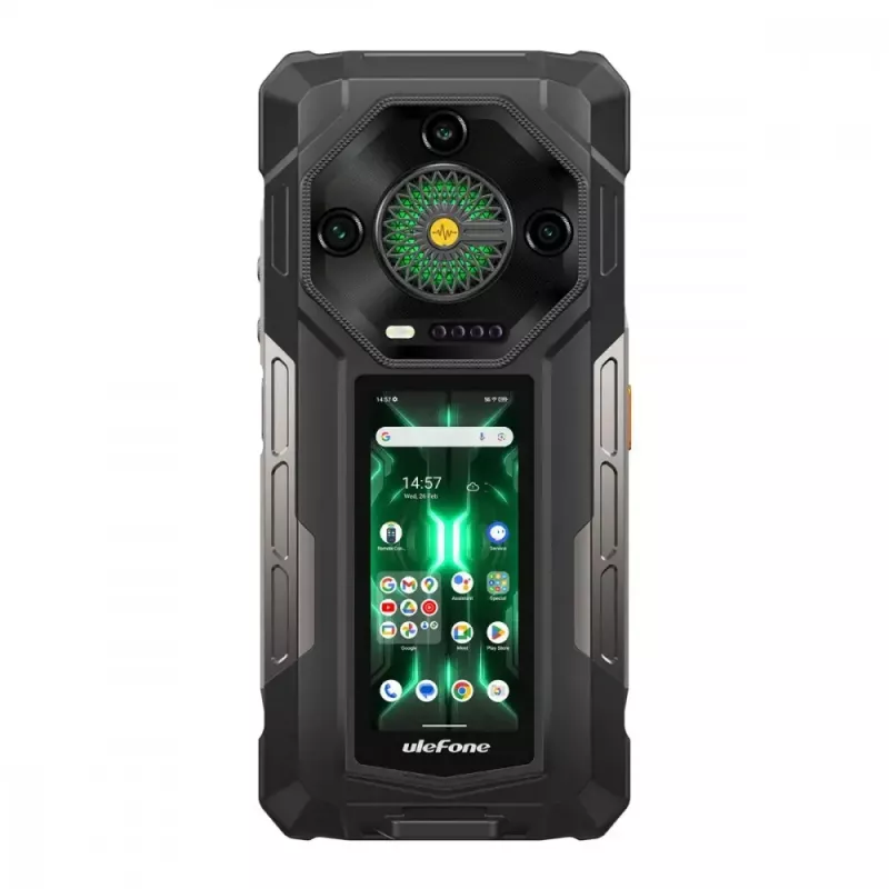 Ulefone Armor 33 Pro 5G Smartphone, 6,95 Zoll, 16 GB / 512 GB, 25500 mAh, Android 14, Schwarz