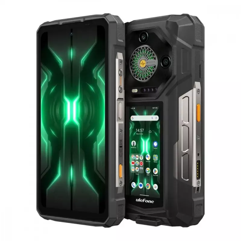 Ulefone Armor 33 Pro 5G Smartphone, 6,95 Zoll, 16 GB / 512 GB, 25500 mAh, Android 14, Schwarz