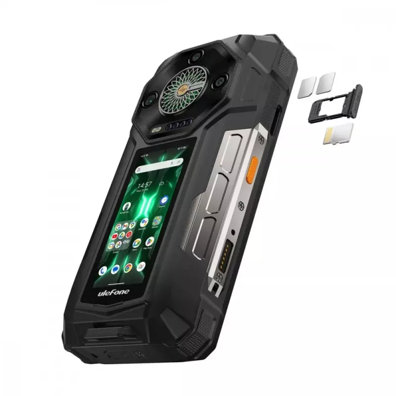 Ulefone Armor 33 Pro 5G Smartphone, 6,95 Zoll, 16 GB / 512 GB, 25500 mAh, Android 14, Schwarz