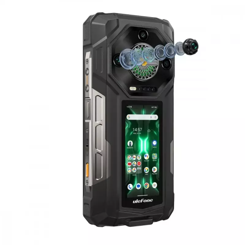 Ulefone Armor 33 Pro 5G Smartphone, 6,95 Zoll, 16 GB / 512 GB, 25500 mAh, Android 14, Schwarz