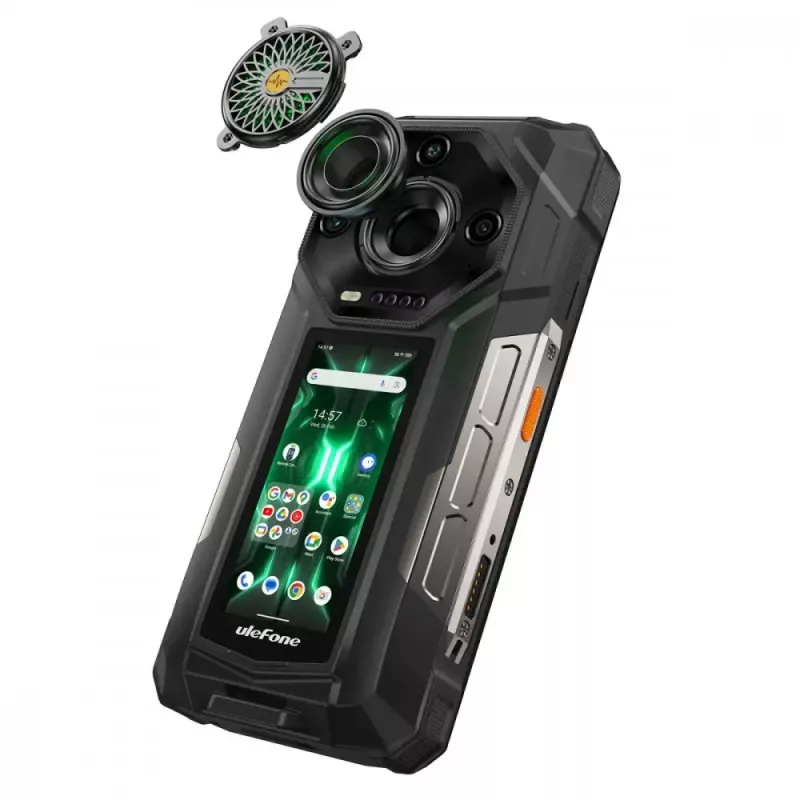 Ulefone Armor 33 Pro 5G Smartphone, 6,95 Zoll, 16 GB / 512 GB, 25500 mAh, Android 14, Schwarz
