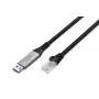 DIGITUS USB 3.2 Gen1 – RJ45 Ethernet-Kabel – CAT6a S/FTP Schwarz – 3m