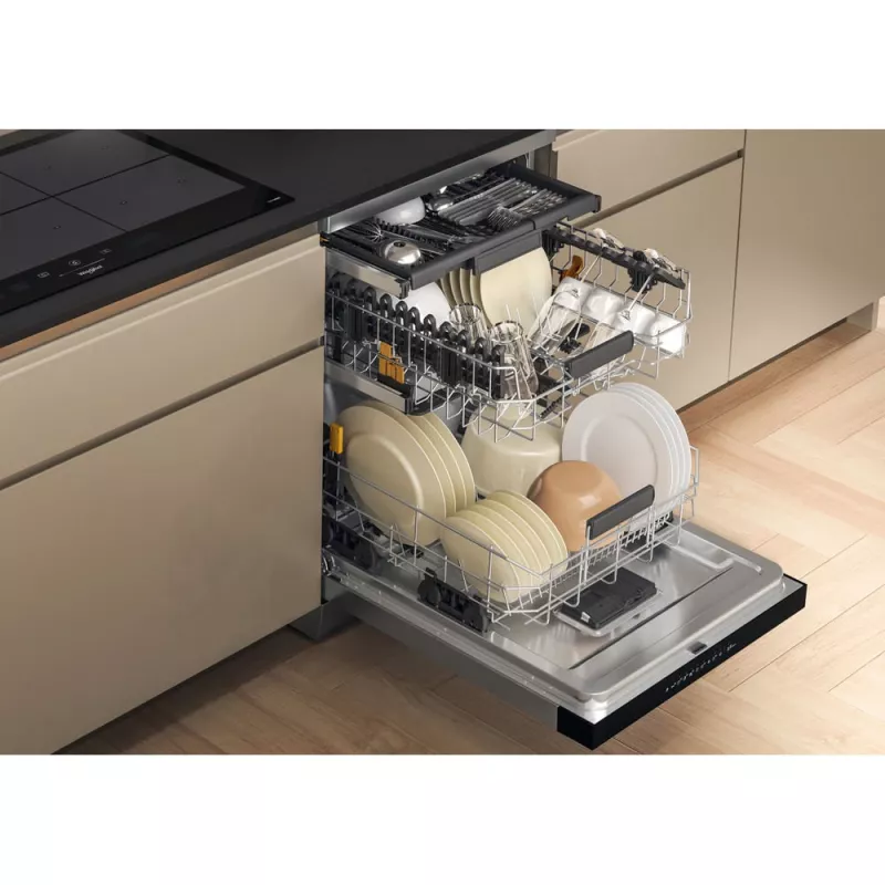 Whirlpool W7F HP33 X Freistehender Geschirrspüler 15 Maßgedecke 43 dB