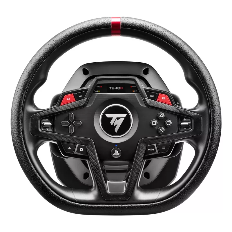 Lenkrad und Pedale Thrustmaster T248R Schwarz — USB, Hybrid-Antrieb, Force Feedback, LCD-Display, Lederlenkrad