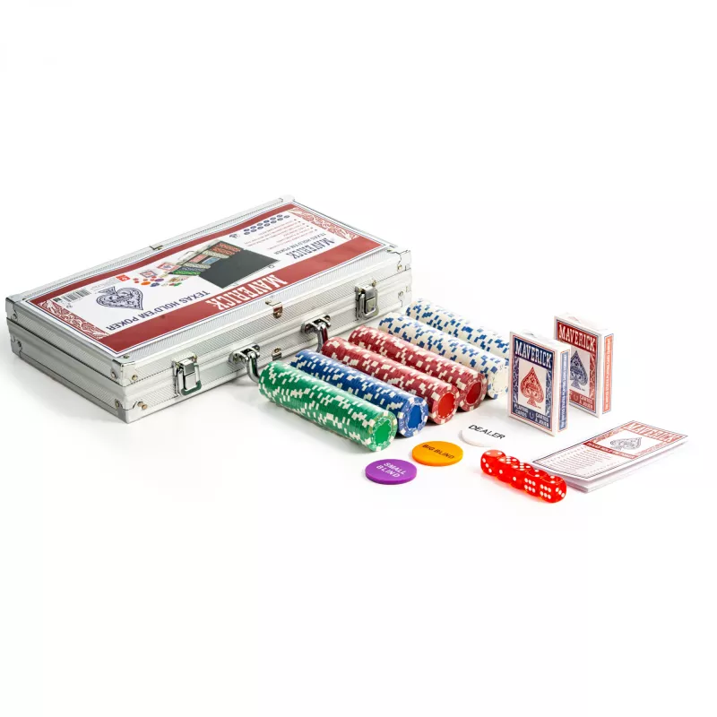 Pokerset Cartamundi Maverick — Kunststoff-Chips 11,5 g, Koffer 385×240×65 mm