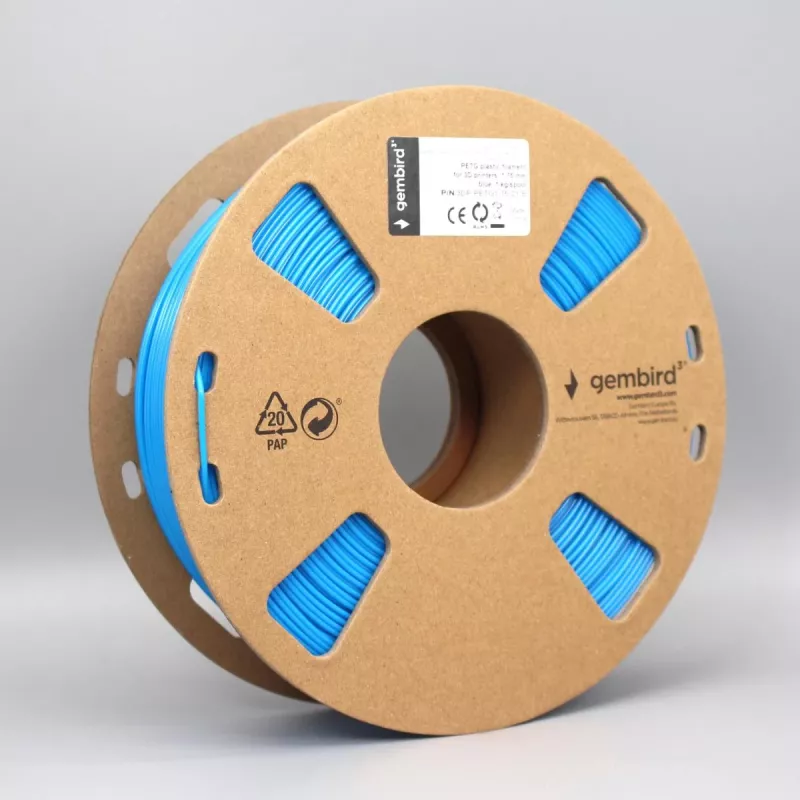 3D-Druckmaterial Gembird 3DP-PETG1.75-01-B Polyethylenterephthalatglykol PETG Blau