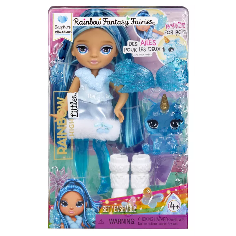 Rainbow High Littles Rainbow Fantasy Fairies Puppe- Sapphire (blau)