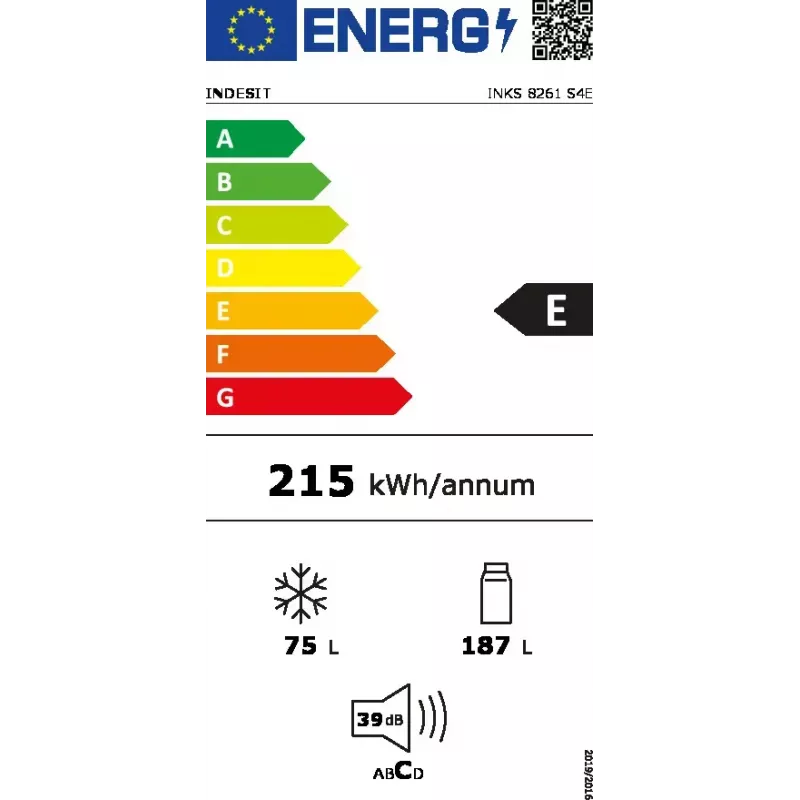 Kühlschrank Indesit INKS 8261 S4E Silber 262 L E