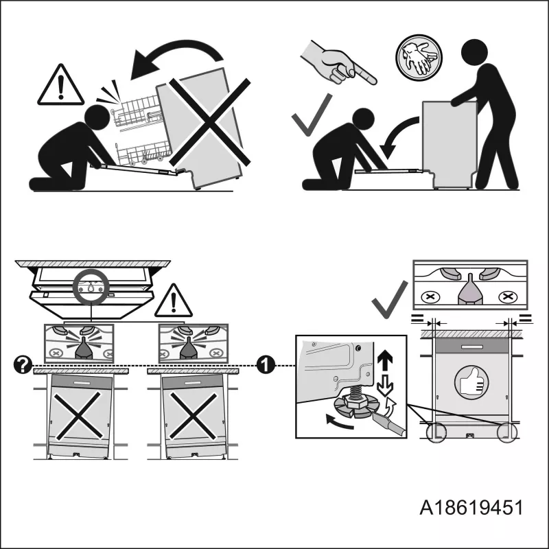 Teilintegrierter Geschirrspüler Electrolux EES47300IX, 13 Maßgedecke, 60 cm, 8 Programme, AirDry, 46 dB