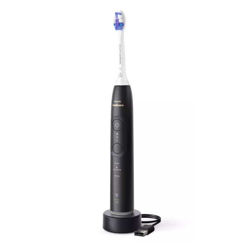 Philips Sonicare 6500 Series HX7411/02 Schallzahnbürste mit App, 62.000 Bewegungen/Min., Drucksensor, Timer, schwarz
