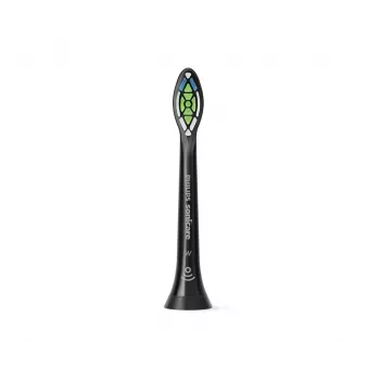Philips Sonicare Optimal White HX6062/88 2er-Pack Aufsteckbürsten, 2 Stk., Schwarz, 3 Monate, Mittel, 62000 Bewegungen pro Minute, Philips