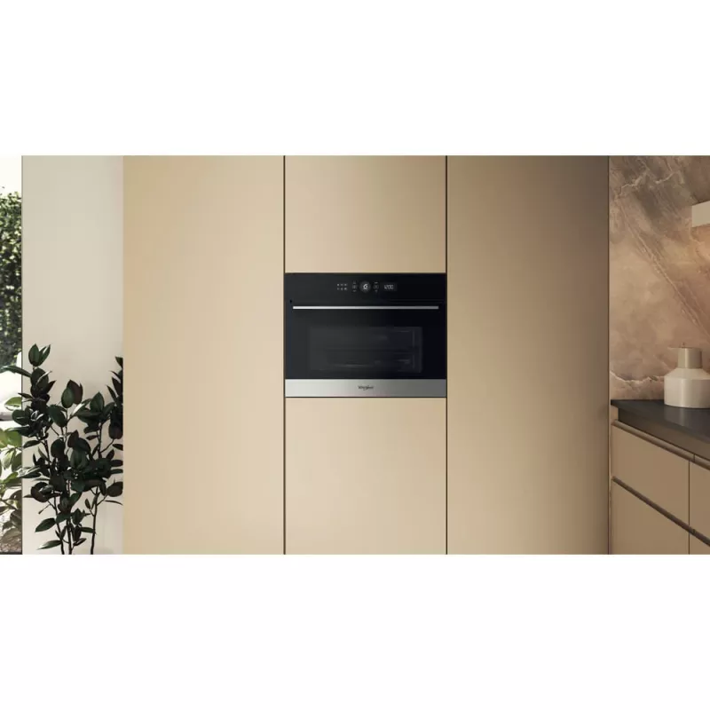 Whirlpool WMW57DHMX Schwarz, Edelstahl Kombi-Mikrowelle Einbau 40 L 900 W