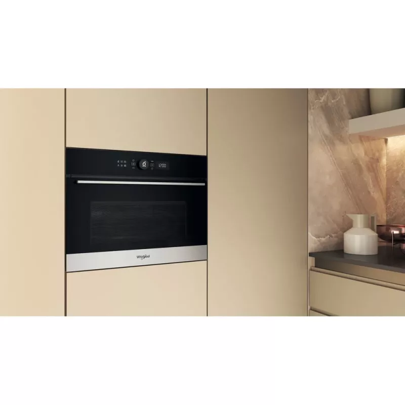 Whirlpool WMW57DHMX Schwarz, Edelstahl Kombi-Mikrowelle Einbau 40 L 900 W