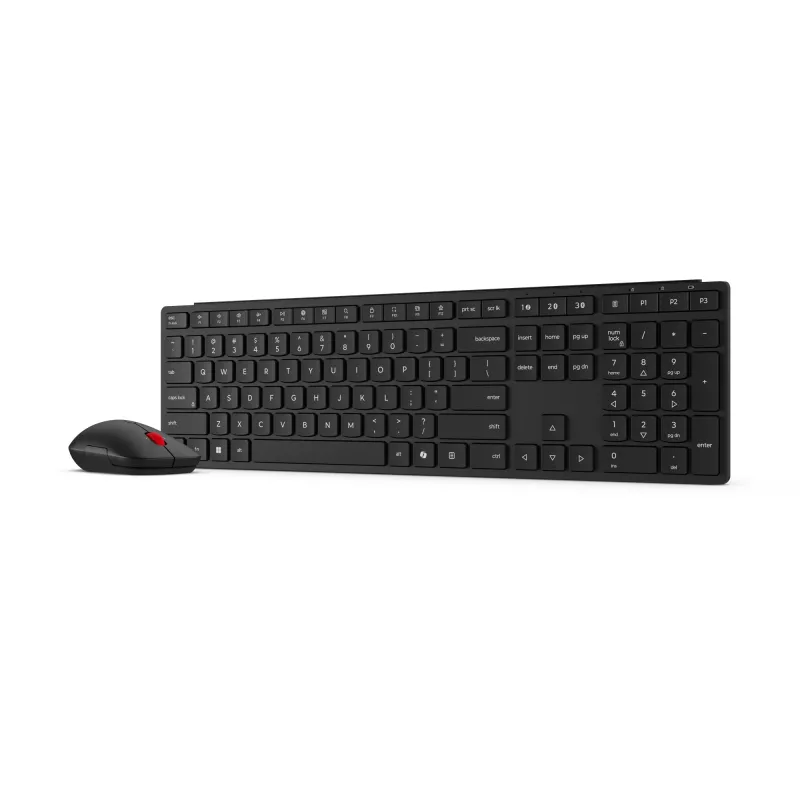 Lenovo 4X31S04848 Tastatur Maus enthalten Büro RF Wireless + Bluetooth US-Englisch Schwarz