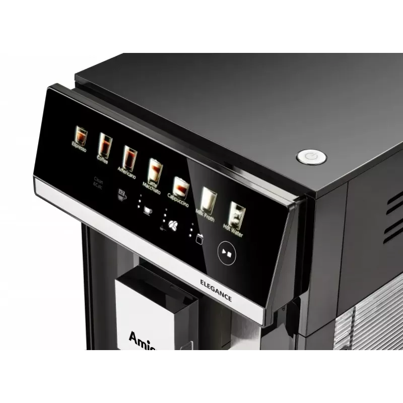 Amica Elegance CM 7011 Espressomaschine, Stahlmahlwerk, integriertes Milchaufschäumsystem