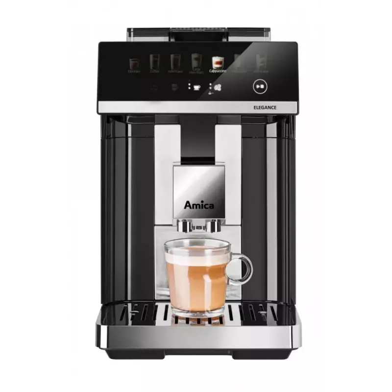 Amica Elegance CM 7011 Espressomaschine, Stahlmahlwerk, integriertes Milchaufschäumsystem