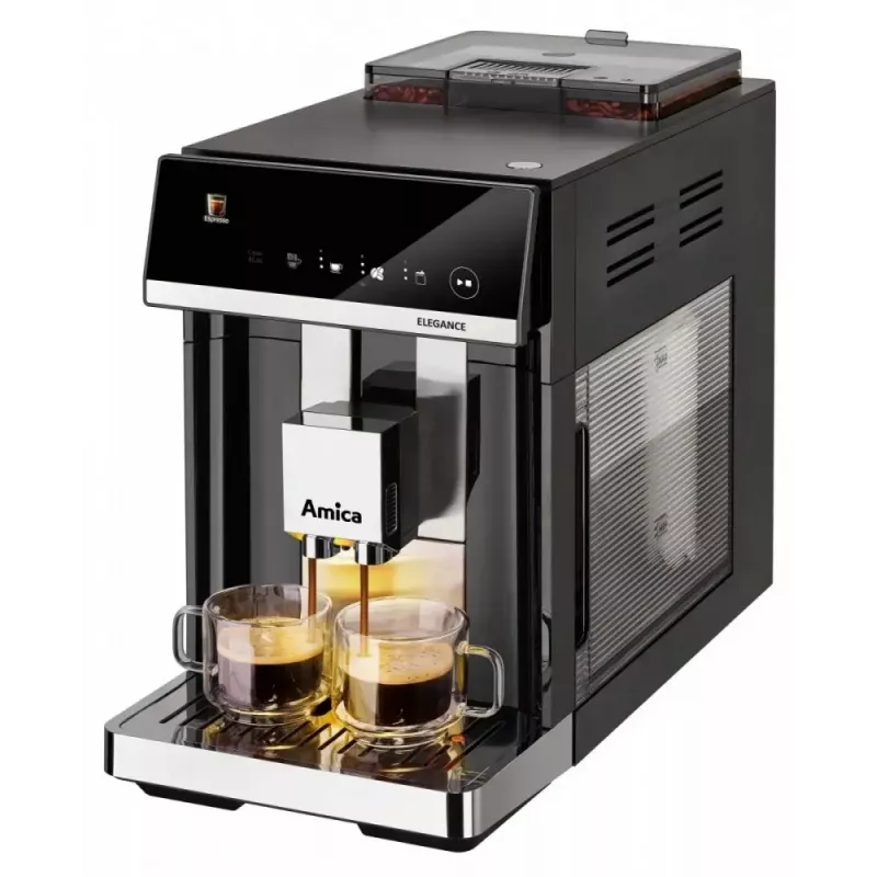 Amica Elegance CM 7011 Espressomaschine, Stahlmahlwerk, integriertes Milchaufschäumsystem