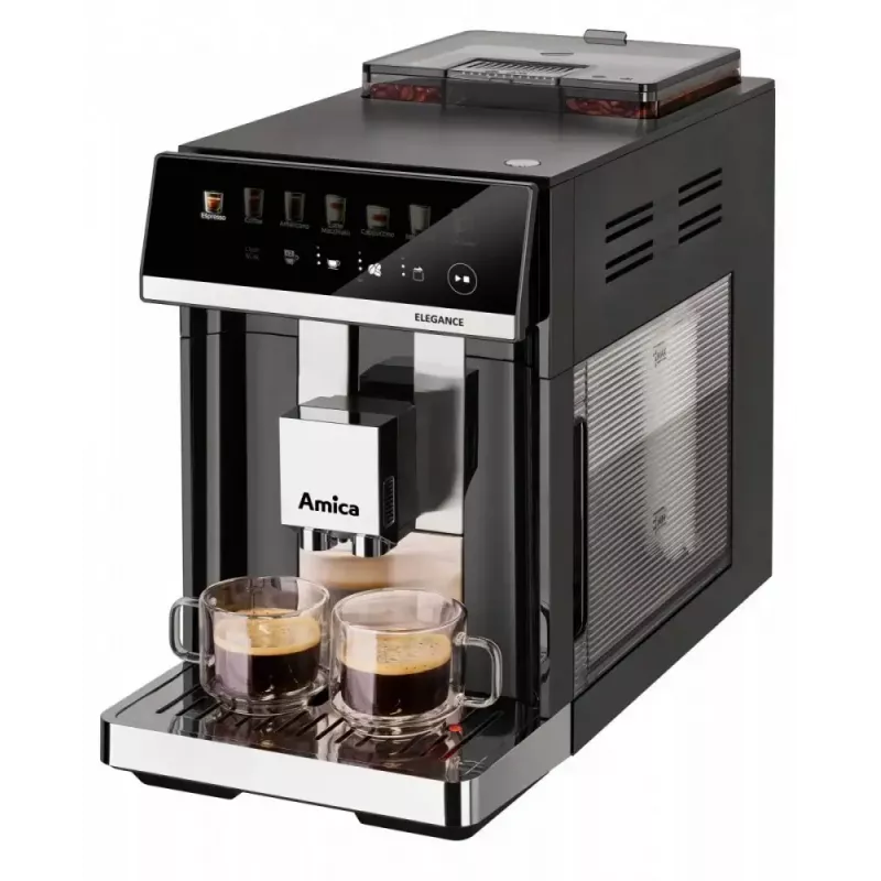 Amica Elegance CM 7011 Espressomaschine, Stahlmahlwerk, integriertes Milchaufschäumsystem